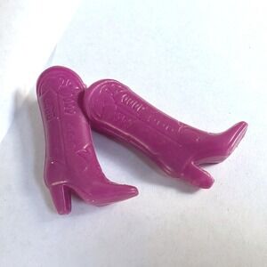 Vintage Barbie Doll Purple Pink Western Cowgirl‎ Boots